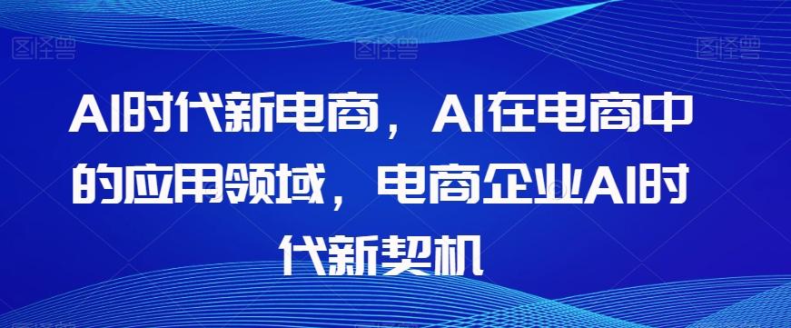Al时代新电商，Al在电商中的应用领域，电商企业AI时代新契机-E网资源