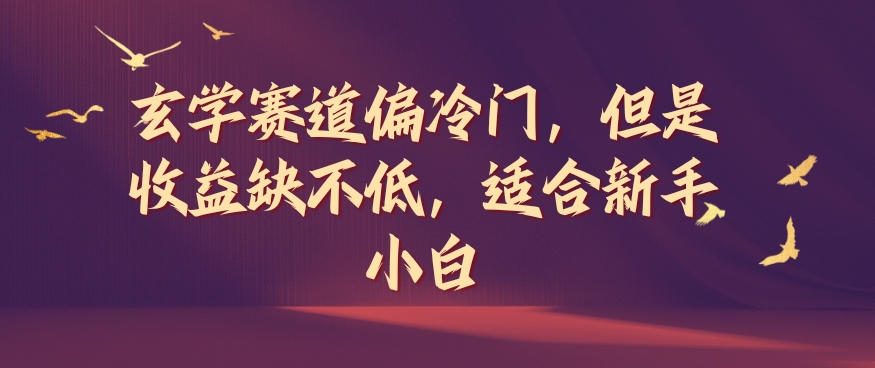 玄学赛道偏冷门，但是收益缺不低，适合新手小白【揭秘】-E网资源