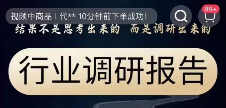 行业调研报告，结果不是思考出来的而是调研出来的-E网资源