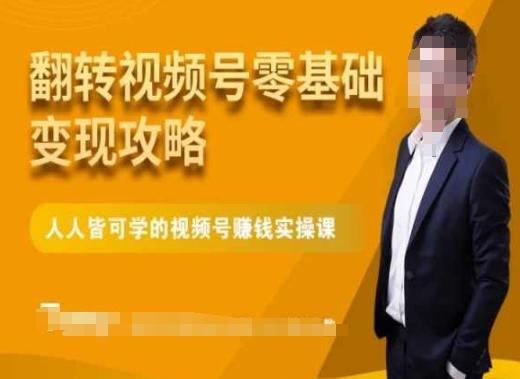 微信视频号零基础变现攻略，人人皆可学的视频号赚钱实操课-E网资源