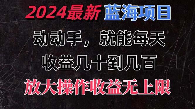 有手就行的2024全新蓝海项目，每天1小时收益几十到几百，可放大操作收…-E网资源