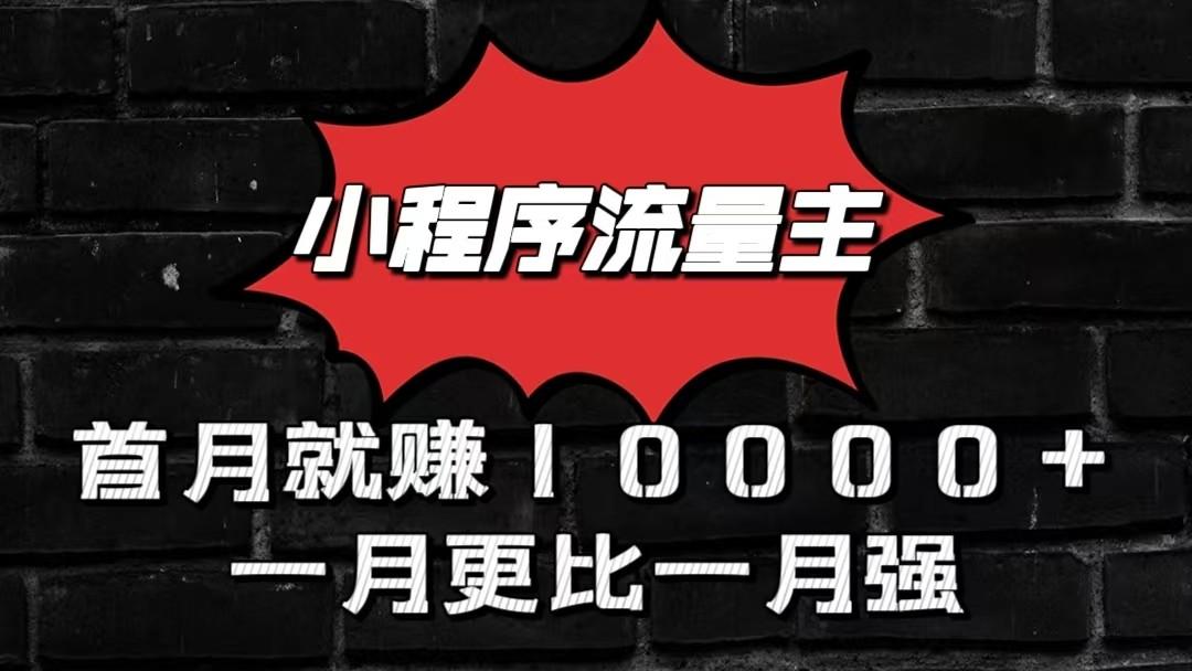 小程序流量主首月就赚10000+，一月更比一月强！小本创业首选-E网资源