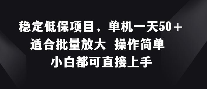 稳定低保项目，单机一天50+适合批量放大 操作简单 小白都可直接上手【揭秘】-E网资源