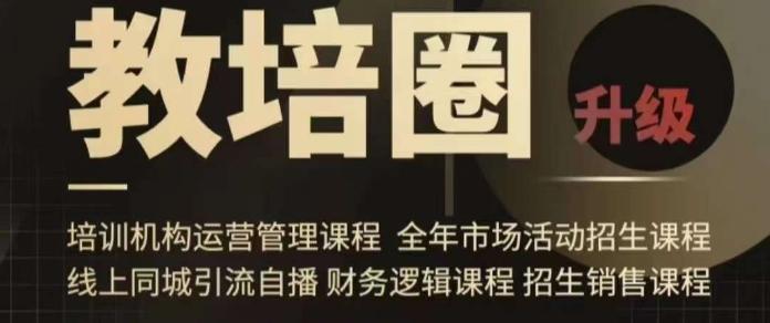 旺仔爸爸教培圈课程(运营／管理／招生／引流全套课程)，同城引流自播方案-E网资源