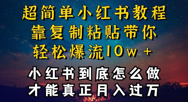 小红书博主到底怎么做，才能复制粘贴不封号，还能爆流引流疯狂变现，全是干货【揭秘】-E网资源