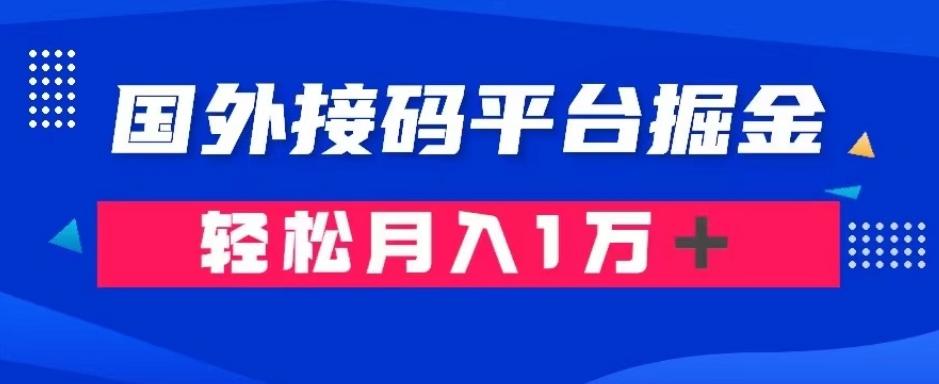 通过国外接码平台掘金：成本1.3，利润10＋，轻松月入1万＋【揭秘】-E网资源