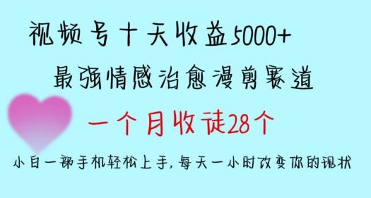 十天收益5000+，多平台捞金，视频号情感治愈漫剪，一个月收徒28个，小白一部手机轻松上手【揭秘】-E网资源