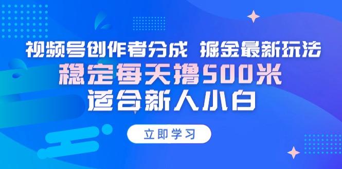 【蓝海项目】视频号创作者分成 掘金最新玩法 稳定每天撸500米 适合新人小白-E网资源