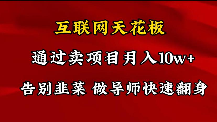 导师训练营互联网的天花板，让你告别韭菜，通过卖项目月入10w+，一定要…-E网资源