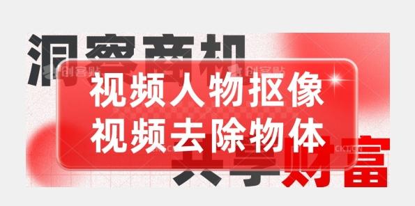 【超强视频处理工具】视频人物抠像+视频去除物体-E网资源