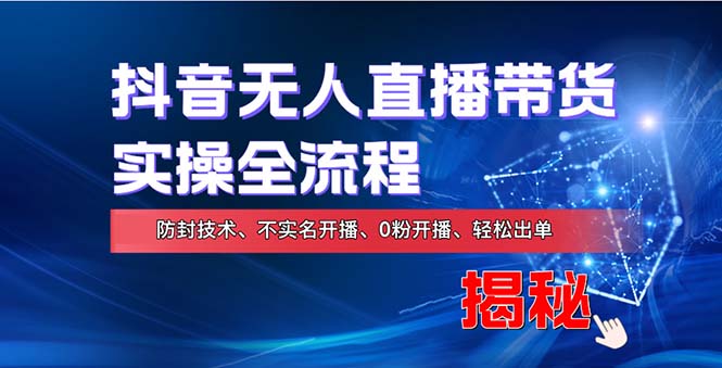 在线赚钱新途径：如何用抖音无人直播实现财务自由，全套实操流程，含...-E网资源
