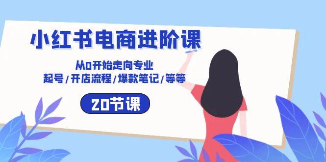 小红书电商进阶课：从0开始走向专业 起号/开店流程/爆款笔记/等等(20节-E网资源