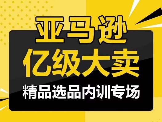 亚马逊亿级大卖-精品选品内训专场，亿级卖家分享选品成功之道-E网资源