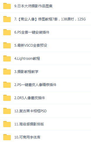 某宝买的杂乱PS LR教程预设摄影-E网资源