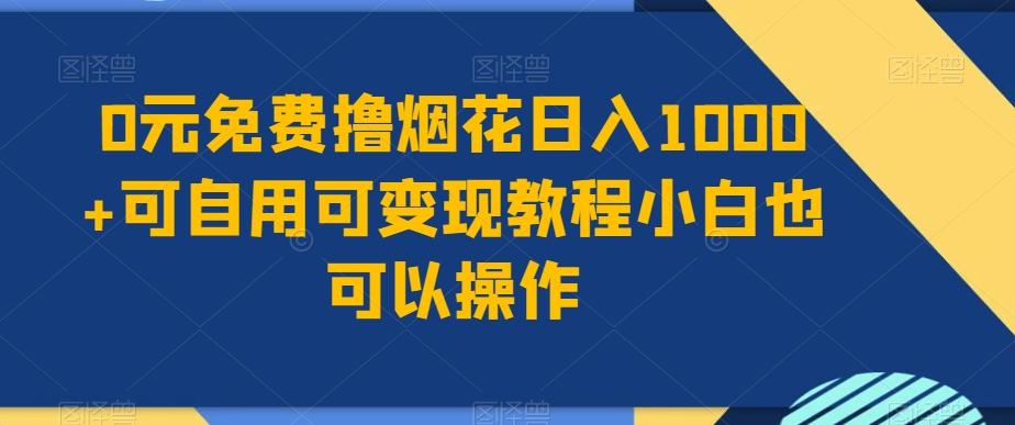 0元免费撸烟花日入1000+可自用可变现教程小白也可以操作，永久免费更新链接-E网资源