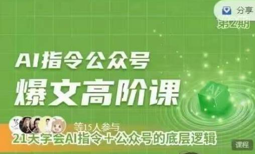 Ai指令公众号高阶课，学会ai指令+公众号的底层逻辑-E网资源