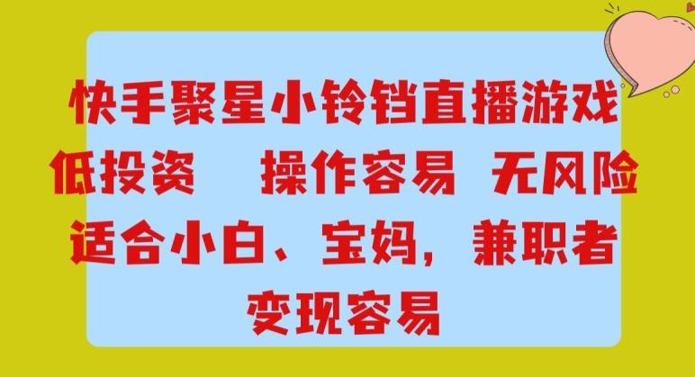 快手小铃铛游戏项目，低投入零风险，操作简单变现快-E网资源