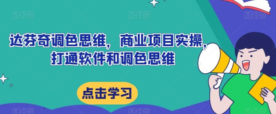 达芬奇调色思维，商业项目实操，打通软件和调色思维-E网资源