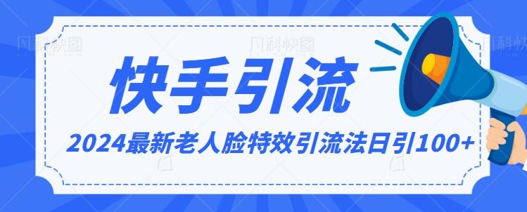 2024全网最新讲解老人脸特效引流方法，日引流100+，制作简单，保姆级教程【揭秘】-E网资源