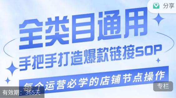 单品爆款打造实操运营，单品爆款从“0”-“1”手把手演练运营步骤-E网资源
