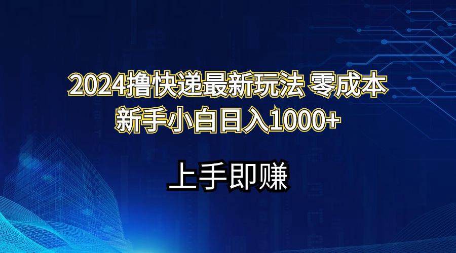 2024撸快递最新玩法零成本新手小白日入1000+-E网资源