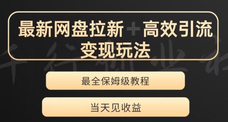 最新最全夸克网盘拉新变现玩法，多种裂变，举一反三变现玩法【揭秘】-E网资源