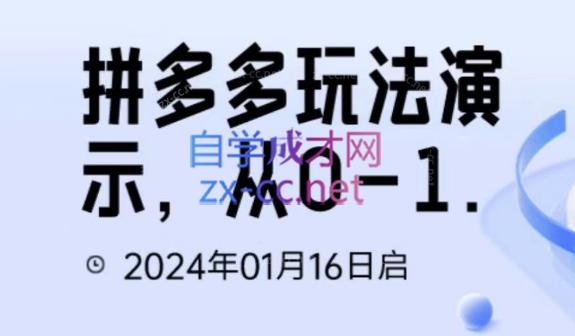 吴老师·拼多多从选品到截流到付费的玩法技巧-E网资源