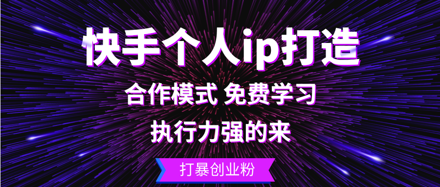 快手个人ip打造：执行力强的来 打暴创业粉-E网资源