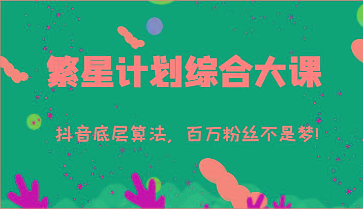 2024繁星计划综合大课：抖音底层算法，百万粉丝不是梦!(77节)-E网资源