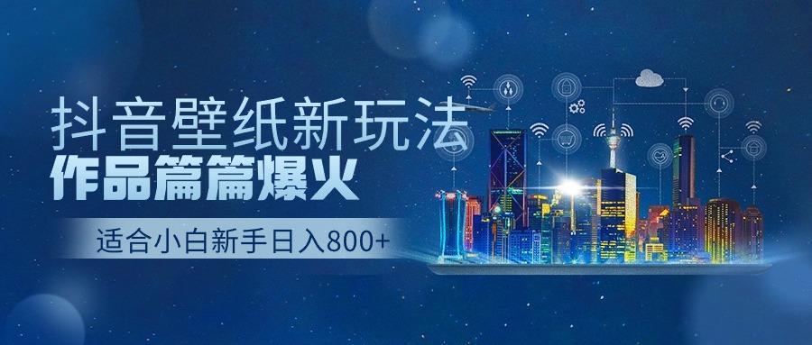 (9842期)抖音壁纸号新玩法，作品篇篇爆火，日收益500+-E网资源