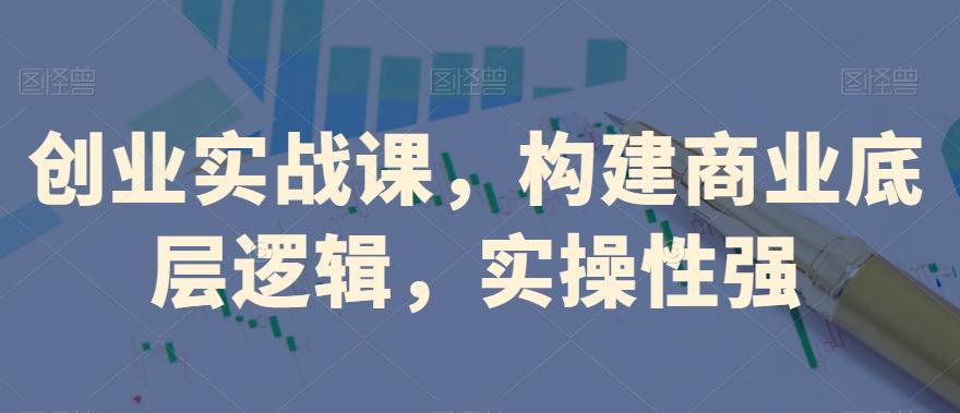 创业实战课，​构建商业底层逻辑，实操性强-E网资源