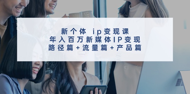 新个体ip变现课，年入百万新媒体IP变现，路径篇+流量篇+产品篇-E网资源