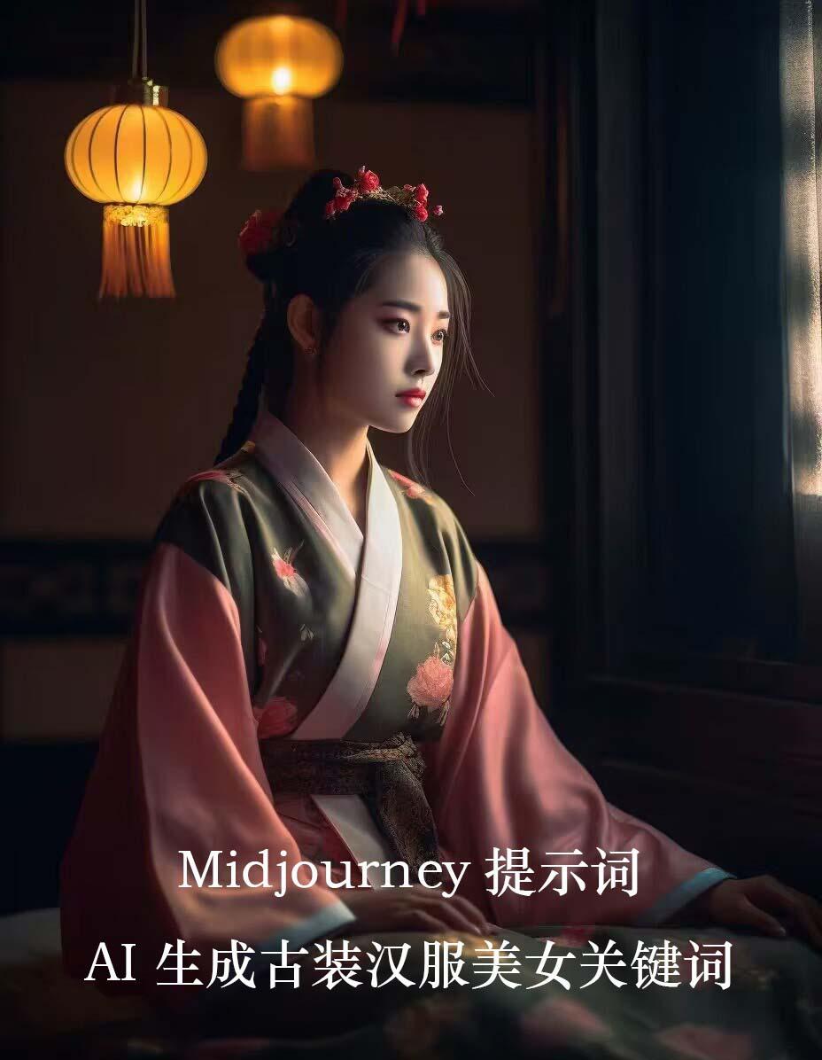 Midjourney关键词-AI生成中国风古装汉服美女人像提示关键词-E网资源