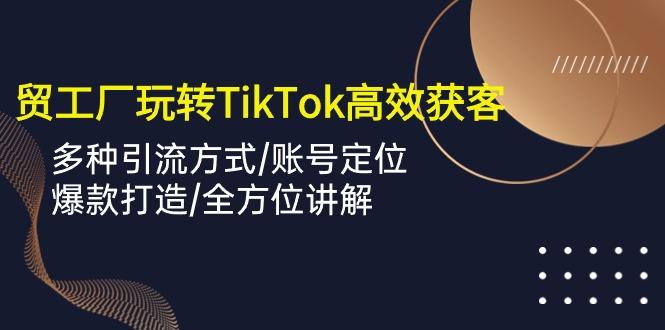 外贸工厂玩转TikTok高效获客，多种引流方式/账号定位/爆款打造/全方位讲解-E网资源