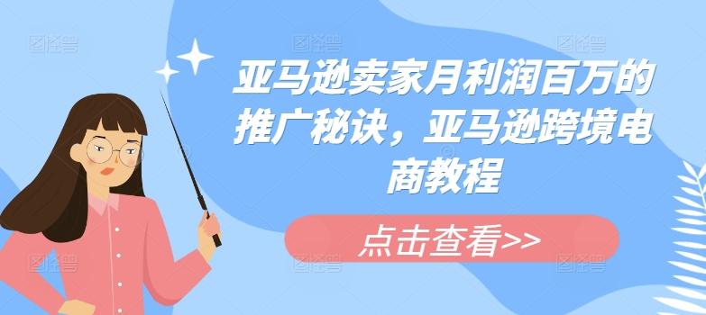亚马逊卖家月利润百万的推广秘诀，亚马逊跨境电商教程-E网资源