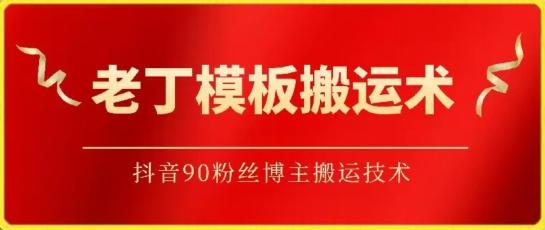 老丁模板搬运术：抖音90万粉丝博主搬运技术【揭秘】-E网资源