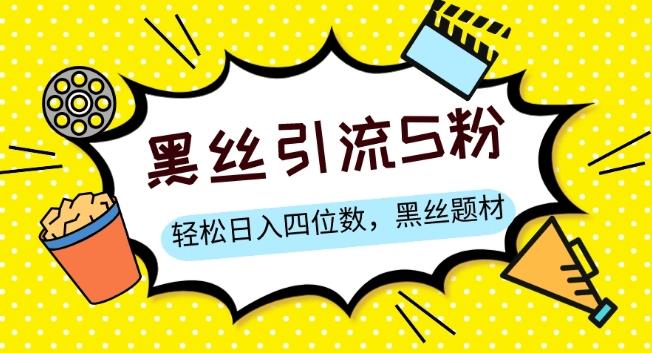 S粉变现，轻松日入四位数，黑丝题材+情感话术【揭秘】-E网资源