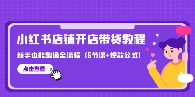 (9883期)最新小红书店铺开店带货教程，新手也能跑通全流程(6节课+爆款公式)-E网资源