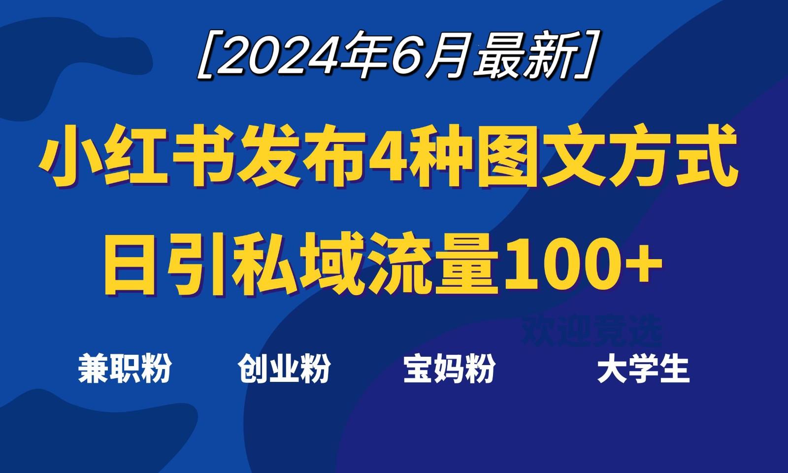 小红书发布这4种图文，就能日引私域流量100+-E网资源