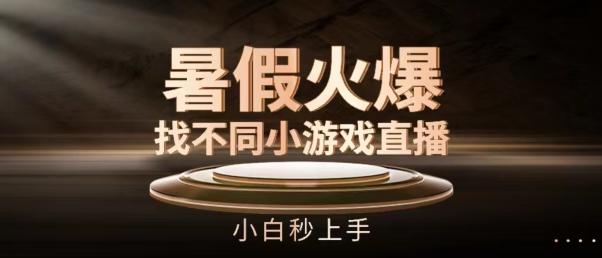 暑假火爆找不同小游戏直播间，小白秒上手【揭秘】-E网资源