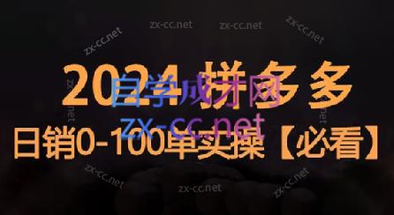 恒哥·2024拼多多日销0-100单实操-E网资源