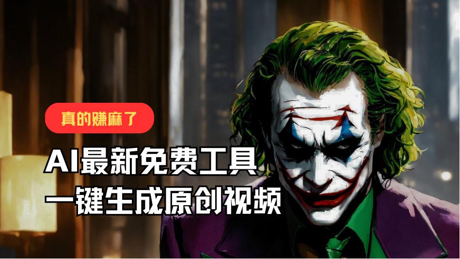 最新免费AI工具，一键生成原创视频，佛系搬运，轻松月入10000+！-E网资源
