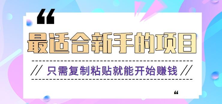 2024最适合新手操作的项目，新手小白只需复制粘贴就能开始赚钱【视频教程+软件】-E网资源