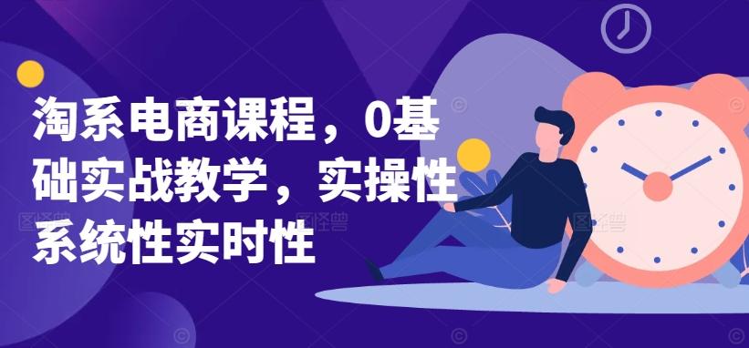 淘系电商课程，0基础实战教学，实操性系统性实时性-E网资源
