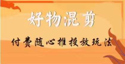 【万三】好物混剪付费随心推投放玩法，随心投放小课抖音教程-E网资源