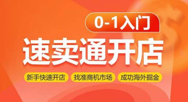 速卖通开店0-1入门，新手快速开店 找准商机市场 成功海外掘金-E网资源