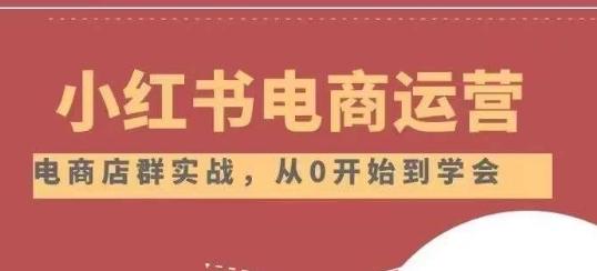 小红书店铺运营从小白到大神2.0，从入门到精通-E网资源