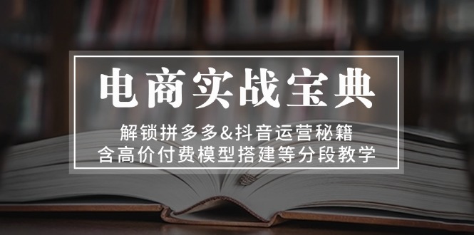 电商实战宝典 解锁拼多多&抖音运营秘籍 含高价付费模型搭建等分段教学-E网资源