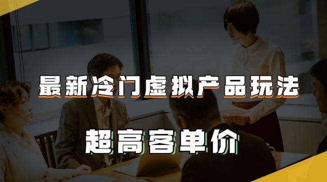 最新冷门虚拟产品玩法，超高客单价，月入2-3万＋【揭秘】-E网资源