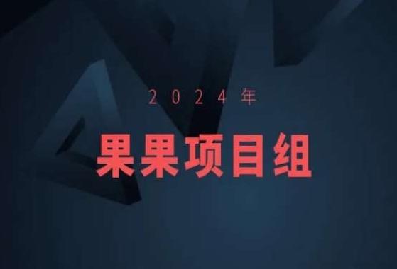 2024年果果项目组项目合集-果果最新项目-E网资源